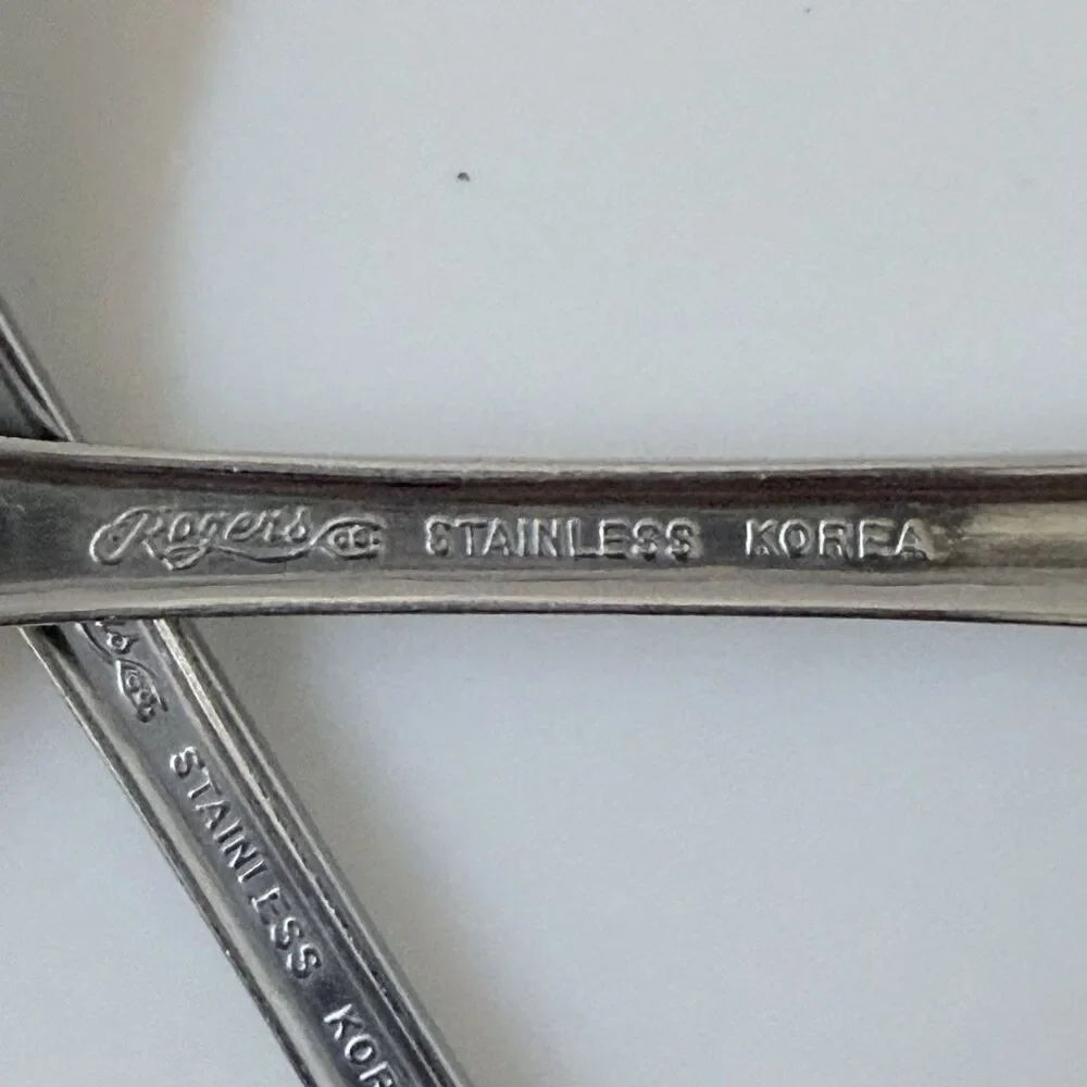 2pc Stanley Roberts Glendale Dinner Forks 7 1/2”Stainless Rogers Burnished Korea